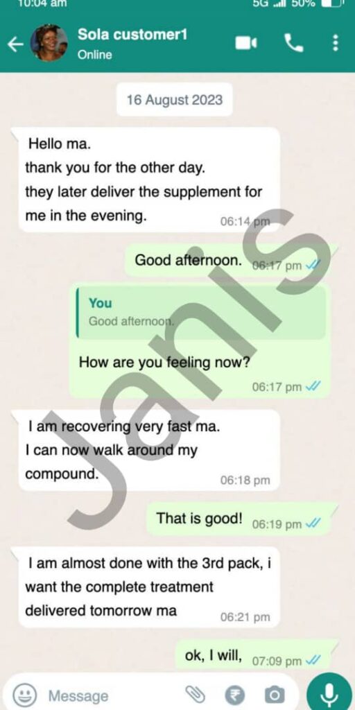 WhatsApp testimonials